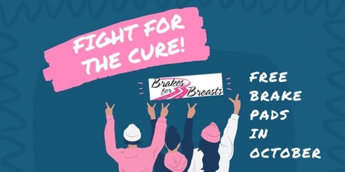 Free Brake Pads for the month of October to help find a cure for Breast Cancer at Collinsville Auto in Canton, Ct.