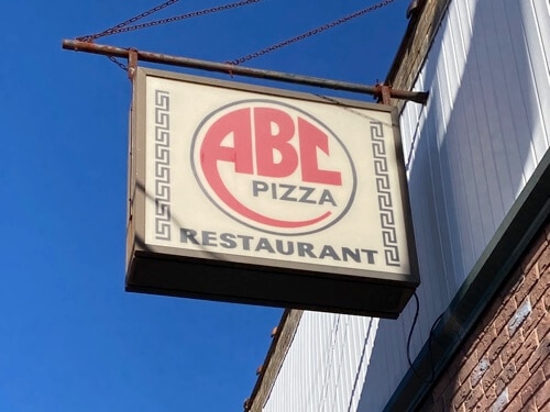 ABC Pizza sign